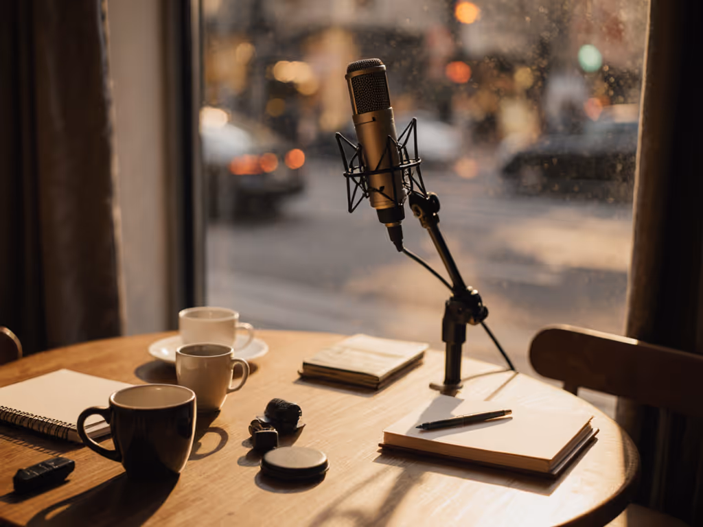 cafe_recording_setup_showing_mic_angled_away_from_noise_source