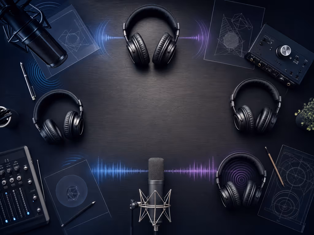 spatial_podcast_recording_session_planning_with_headphones